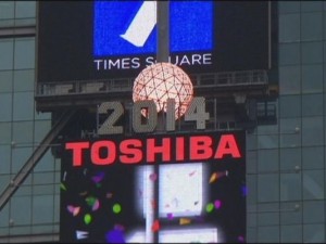 The Time square ball drop at NYC.