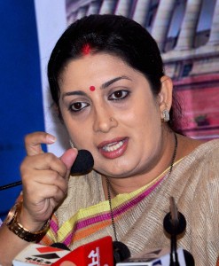 BJP leader Smriti Irani in Ahmedabad