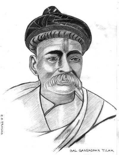 Bal Gangadhar Tilak drawing PNG images Bal Gangadhar Tilak sketch png