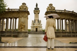 Woman Looking at Statue in Park, Madrid, Spain