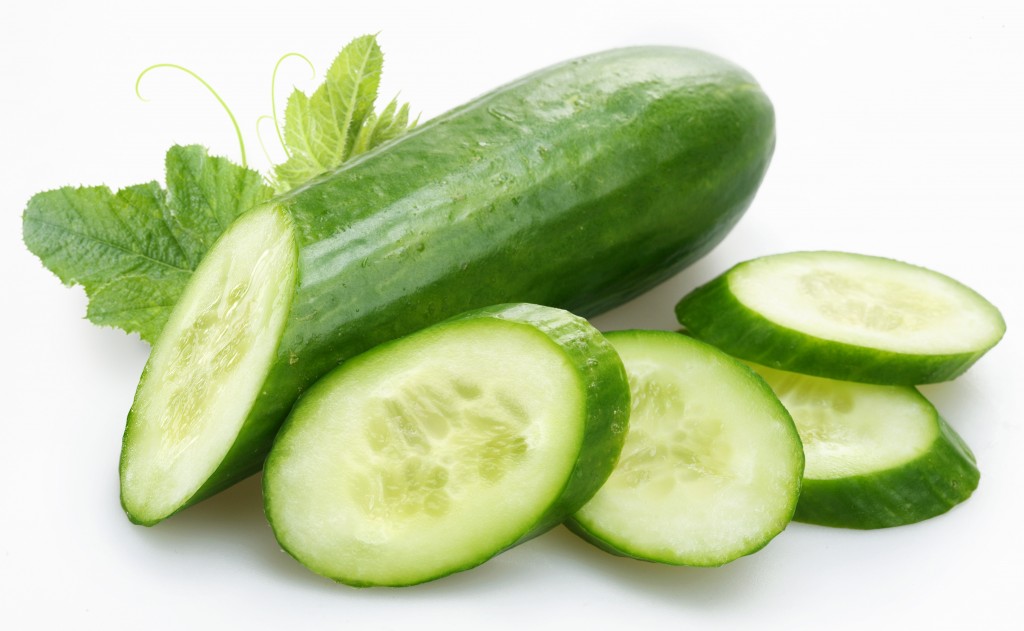 Cucumber on a white background