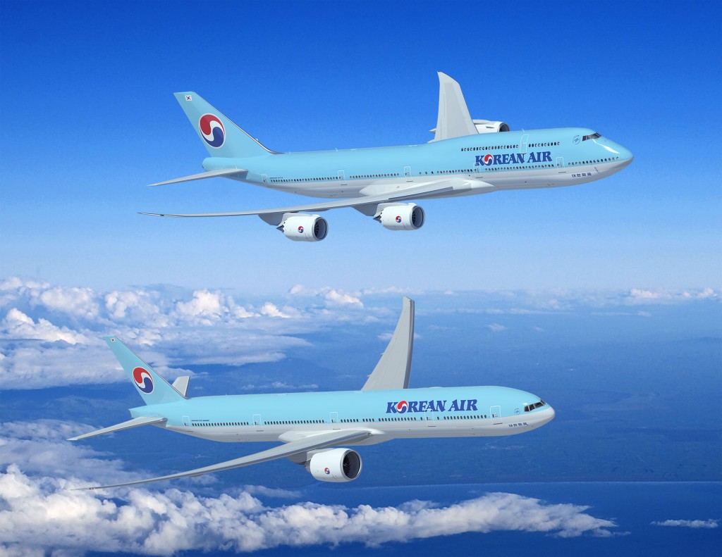 Korean Airlines KAL 747-8I and 777-300ER Artwork